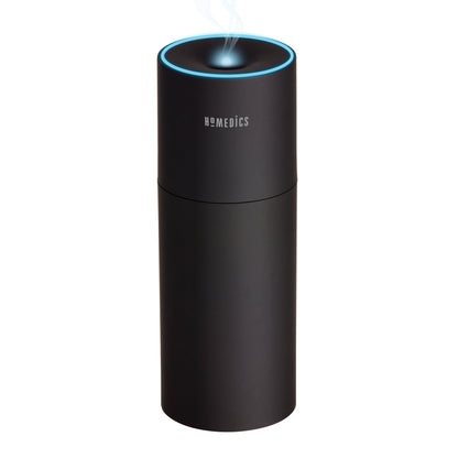 Portable Ultrasonic Humidifier, Cordless, Desktop, Travel, up to 10-Hour Runtime, Visible Quiet Cool Mist, Black