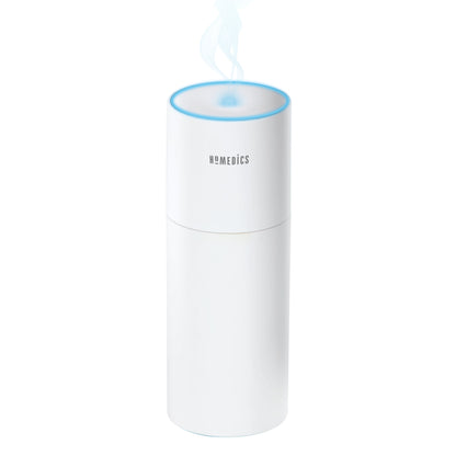 Portable Ultrasonic Humidifier, Cordless, Desktop, Travel, up to 10-Hour Runtime, Visible Quiet Cool Mist, White